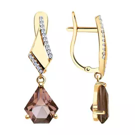 Серьги с английским замком из золота 725770