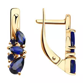 Серьги с английским замком из золота 725806