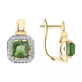 Серьги с английским замком из золота 725835