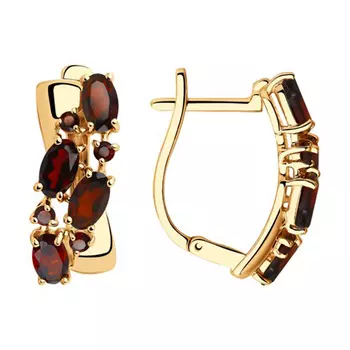 Серьги с английским замком из золота 725874