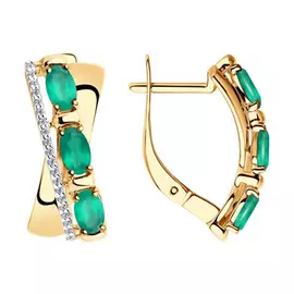 Серьги с английским замком из золота 725875