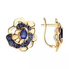 Серьги с английским замком из золота 725904