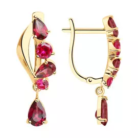 Серьги с английским замком из золота 725908