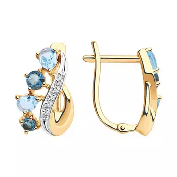 Серьги с английским замком из золота 725928