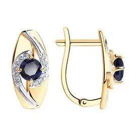 Серьги с английским замком из золота 725936