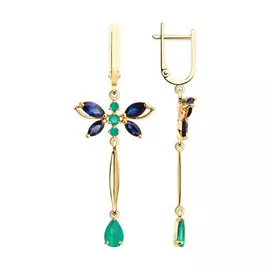 Серьги с английским замком из золота 725955