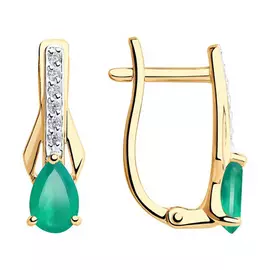 Серьги с английским замком из золота 725958