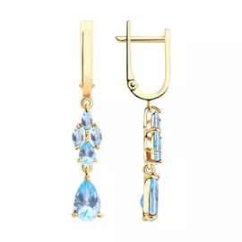 Серьги с английским замком из золота 726030