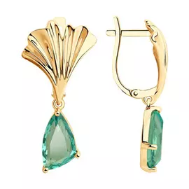 Серьги с английским замком из золота 726046