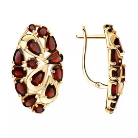 Серьги с английским замком из золота 726104