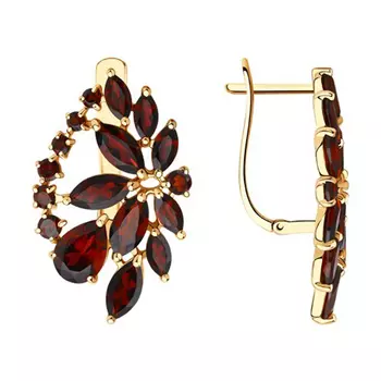 Серьги с английским замком из золота 726118