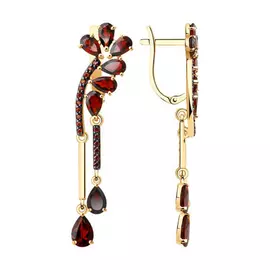 Серьги с английским замком из золота 726151