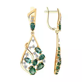 Серьги с английским замком из золота 726159