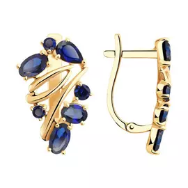 Серьги с английским замком из золота 726202