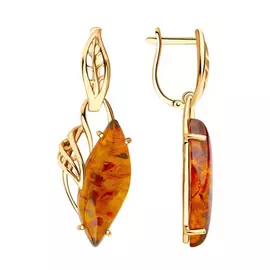 Серьги с английским замком из золота 726828