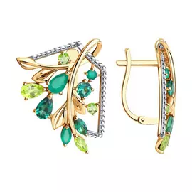 Серьги с английским замком из золота 726873