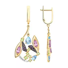 Серьги с английским замком из золота 726876