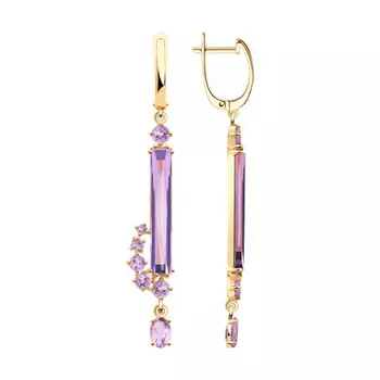 Серьги с английским замком из золота 726924