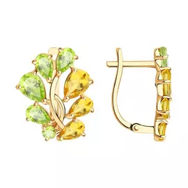 Серьги с английским замком из золота 726940