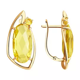 Серьги с английским замком из золота 726961