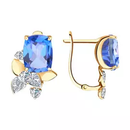 Серьги с английским замком из золота 726987