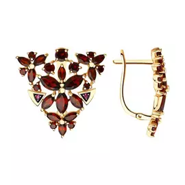 Серьги с английским замком из золота 727023