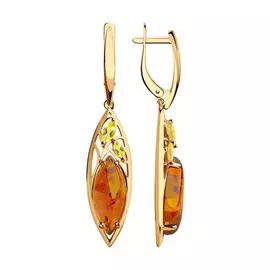 Серьги с английским замком из золота 727039