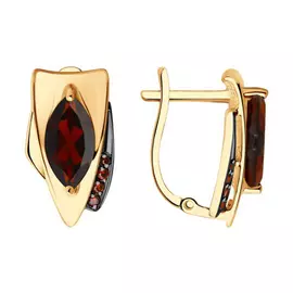 Серьги с английским замком из золота 727057