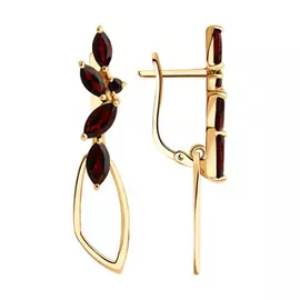 Серьги с английским замком из золота 727066