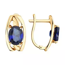 Серьги с английским замком из золота 727075