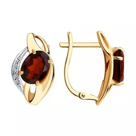 Серьги с английским замком из золота 727083