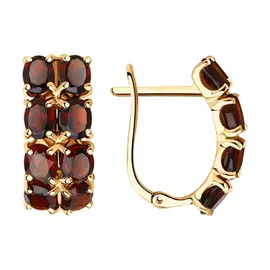 Серьги с английским замком из золота 727084