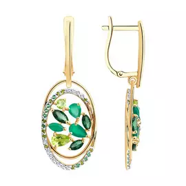 Серьги с английским замком из золота 727091