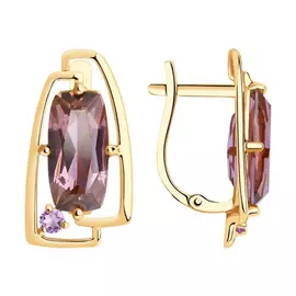 Серьги с английским замком из золота 727172