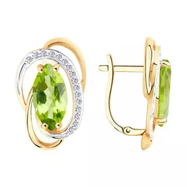 Серьги с английским замком из золота 727202