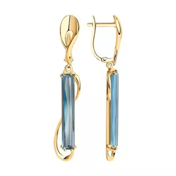 Серьги с английским замком из золота 727228