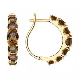 Серьги с английским замком из золота 727287