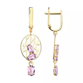 Серьги с английским замком из золота 727464