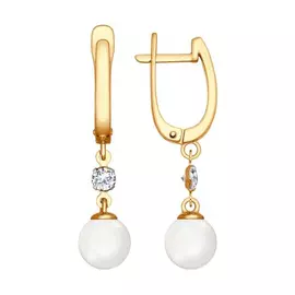 Серьги с английским замком из золота 792066