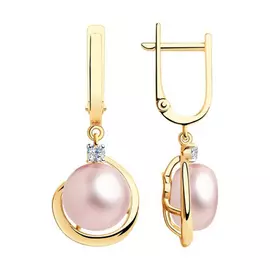 Серьги с английским замком из золота 792171