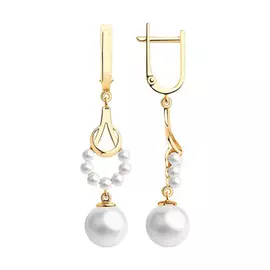 Серьги с английским замком из золота 792187