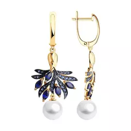 Серьги с английским замком из золота 792198