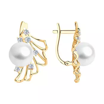 Серьги с английским замком из золота 792203