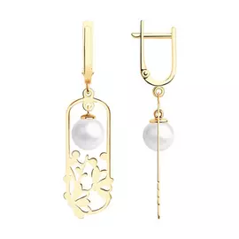 Серьги с английским замком из золота 792214