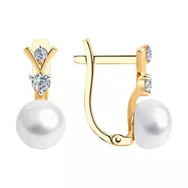 Серьги с английским замком из золота 792235