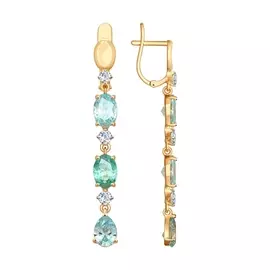 Серьги с английским замком из золота 81020337