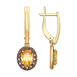 Серьги с английским замком из золота 81020364