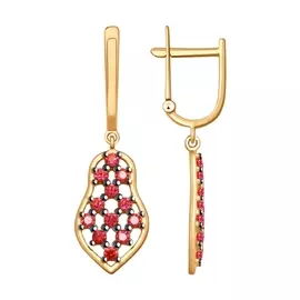 Серьги с английским замком из золота 81020375