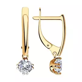 Серьги с английским замком из золота 81020440