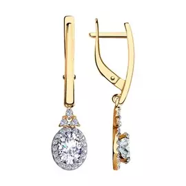 Серьги с английским замком из золота 81020494